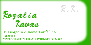 rozalia kavas business card